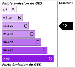 Emission de gaz à effet de serre : 12